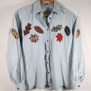 DAVID BROOKS AUTUMN LEAF BLOUSE SIZE 8